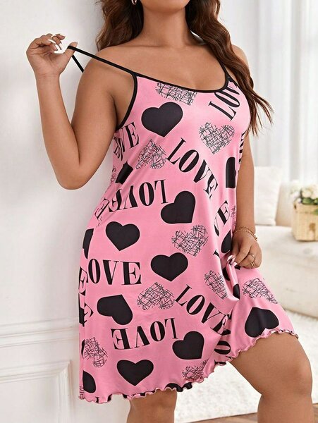 Nuisette Femme Coton Motif Coeur