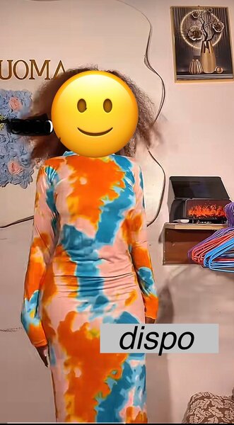 Robe tie-dye multicolore