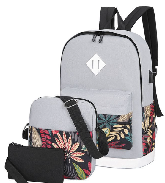 3 in 1 flowery designed backpack