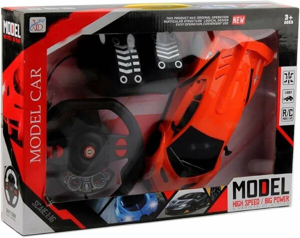 Voiture de course télécommandée de grande taille avec roues