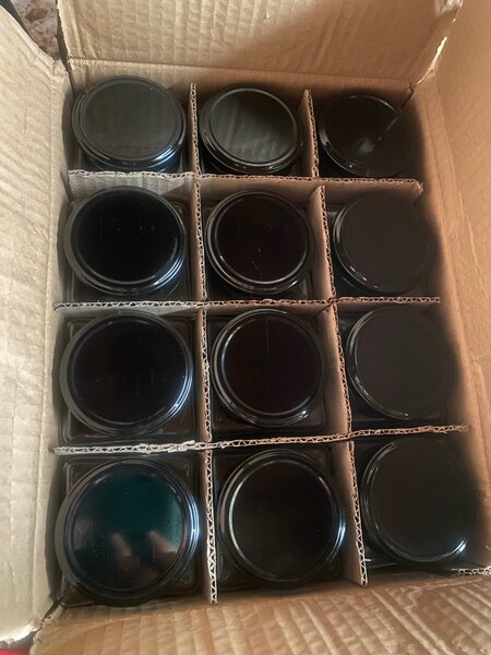 500ml square glass jar with black lid(Branding can be done)