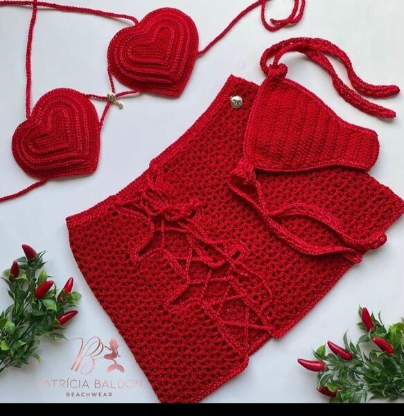 Bikini crochet coloré