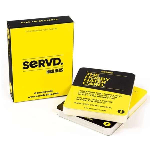 SERVD. His & Hers card game