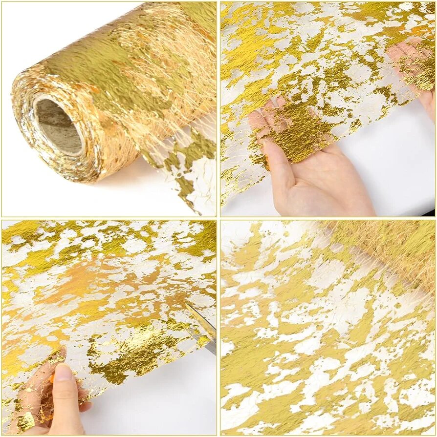 Chemin de Table en Paillettes Dorées