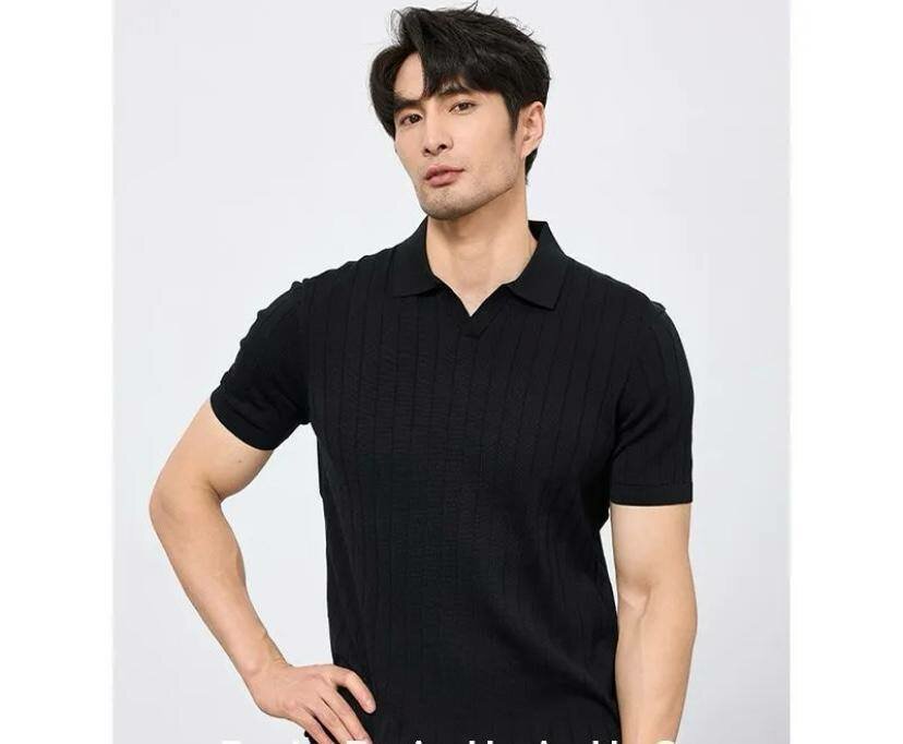 Polo homme élégant tricoté