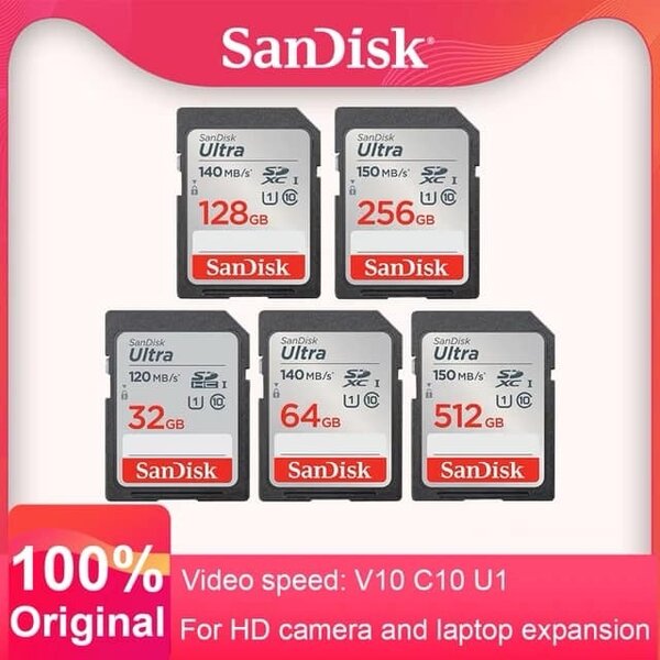 Carte Mémoire SD appareil photo 32G-256G