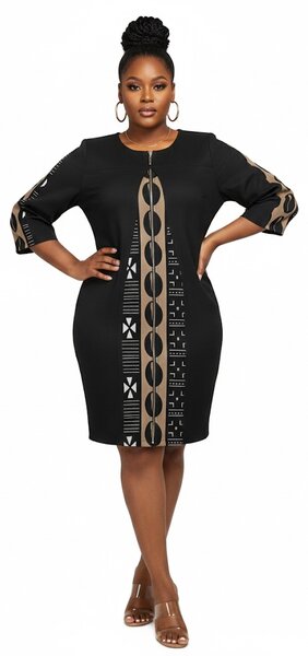 Robe noire ethnique chic