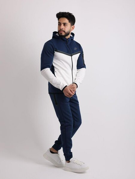 Survêtement homme bleu-blanc