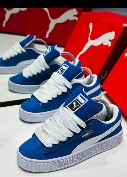 Baskets Suède Classiques Bleu/ Rouge