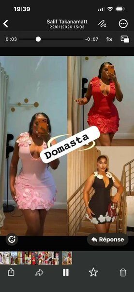 Robe courte pour femme