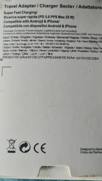25W Samsung Charger