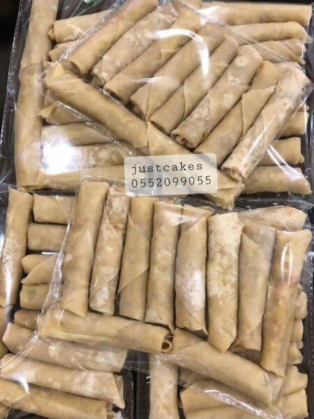 Frozen spring roll and samosas