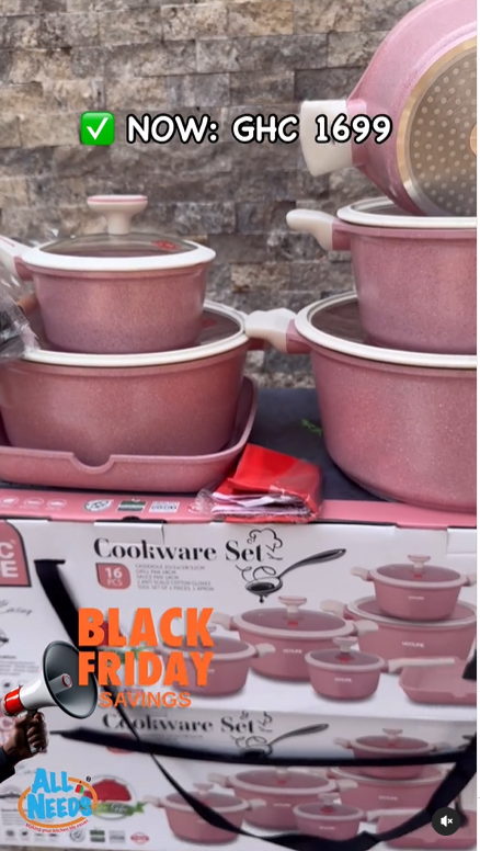  16pcs Diecast Cookware