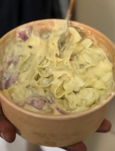 Pâtes crémeuses au jambon