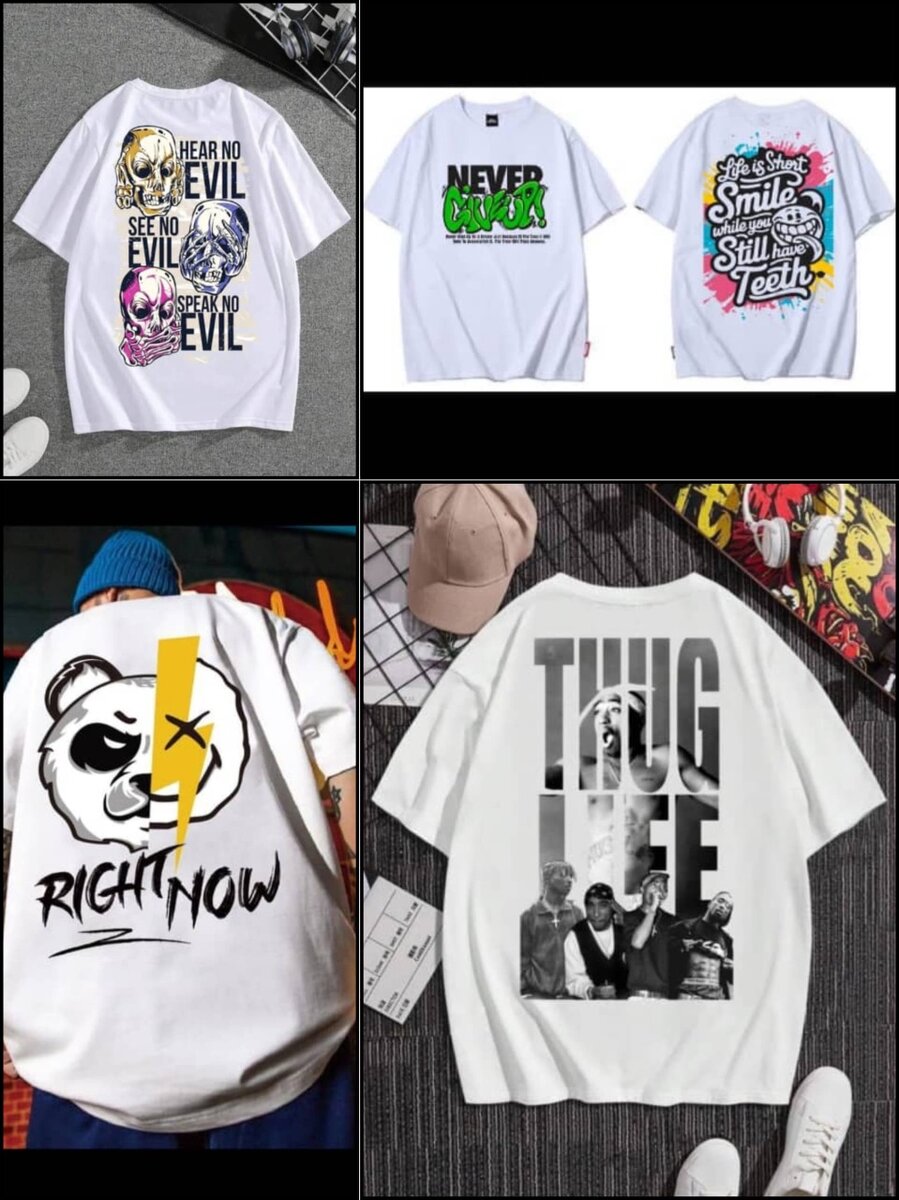 100% thick cotton Designed Tshirts