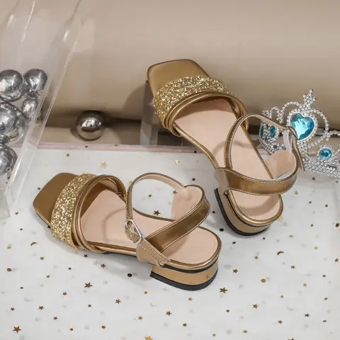 Girls church/party  gold sandals