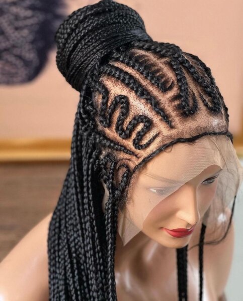 Cornrow braided wig