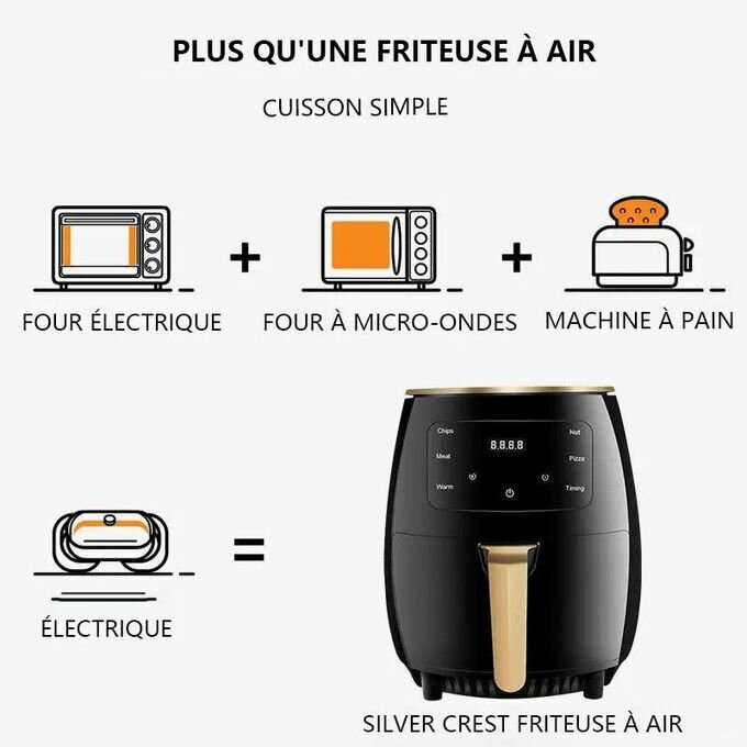 AIR FRYER SILVER CREST 6L