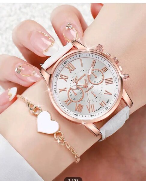 Montre femme élégante blanc