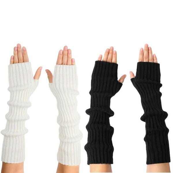 Gants sans doigts en tricot pour femme
