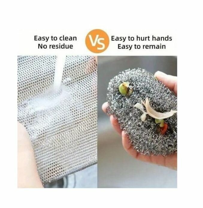 5 Éponges en acier inoxydable