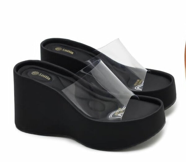 Chaussure haute transparente