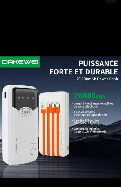 Power Bank DAKEWEI 20000mAh