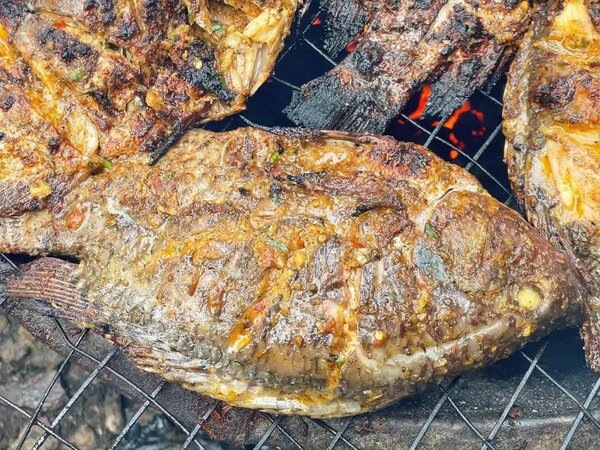 Poisson carpe braisé