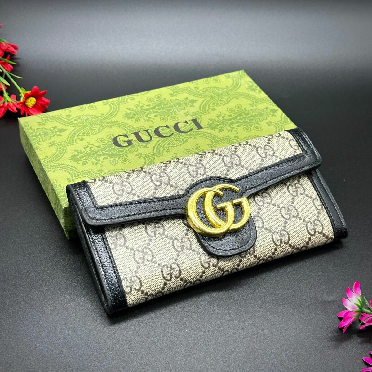 Ladies branded leather purses