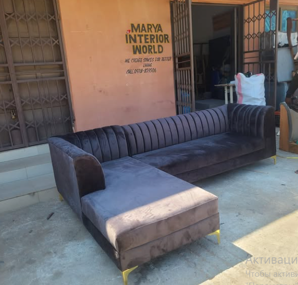 Charcoal grey velvet material