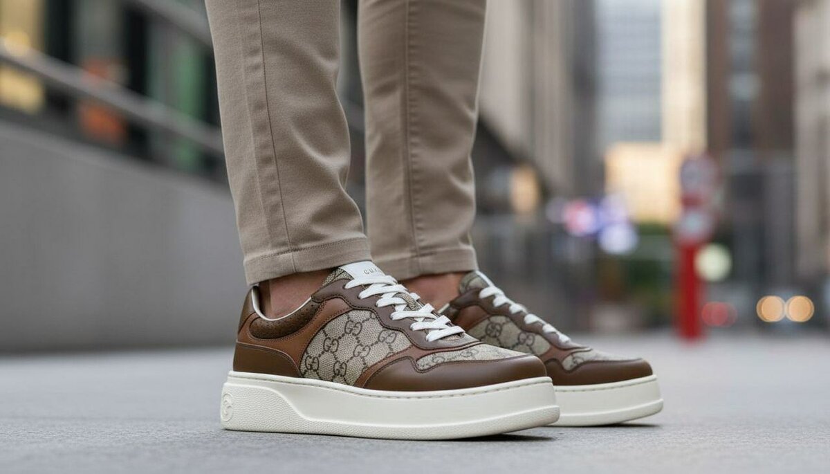 Baskets tendance en cuir