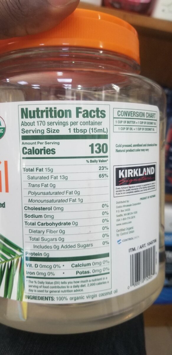 Kirkland Signature Coconut Oil (2.48L)