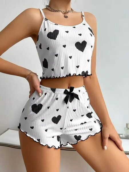 Pyjama Femme Coeur Coton