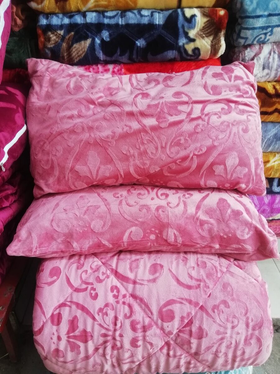 Duvet with pillows