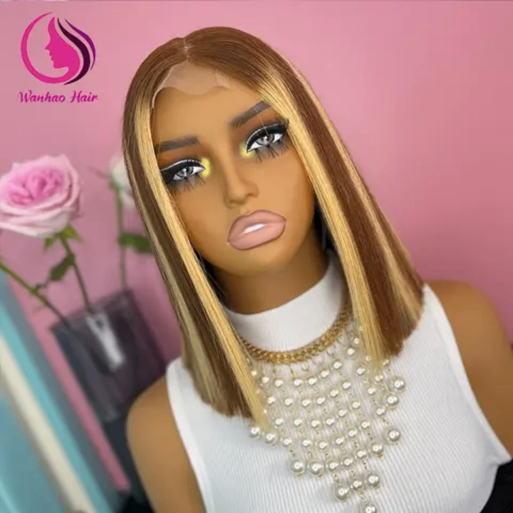 Perruque Bob Blonde Haute Qualité