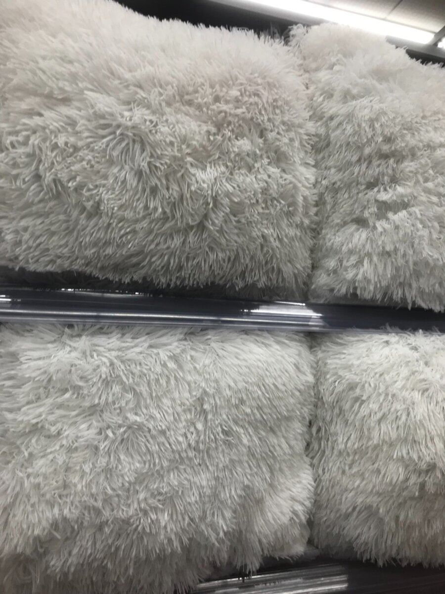 Big size Fluffy Fur Pillows/ Arm Rest