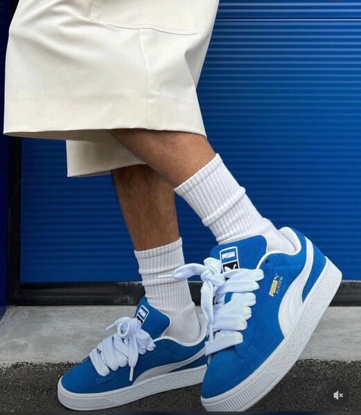 Baskets bleues classiques