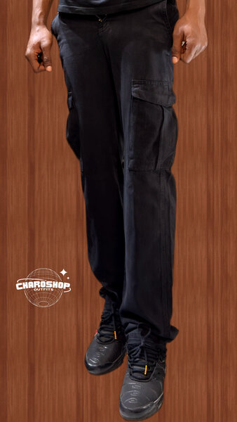Pantalon cargo noir homme