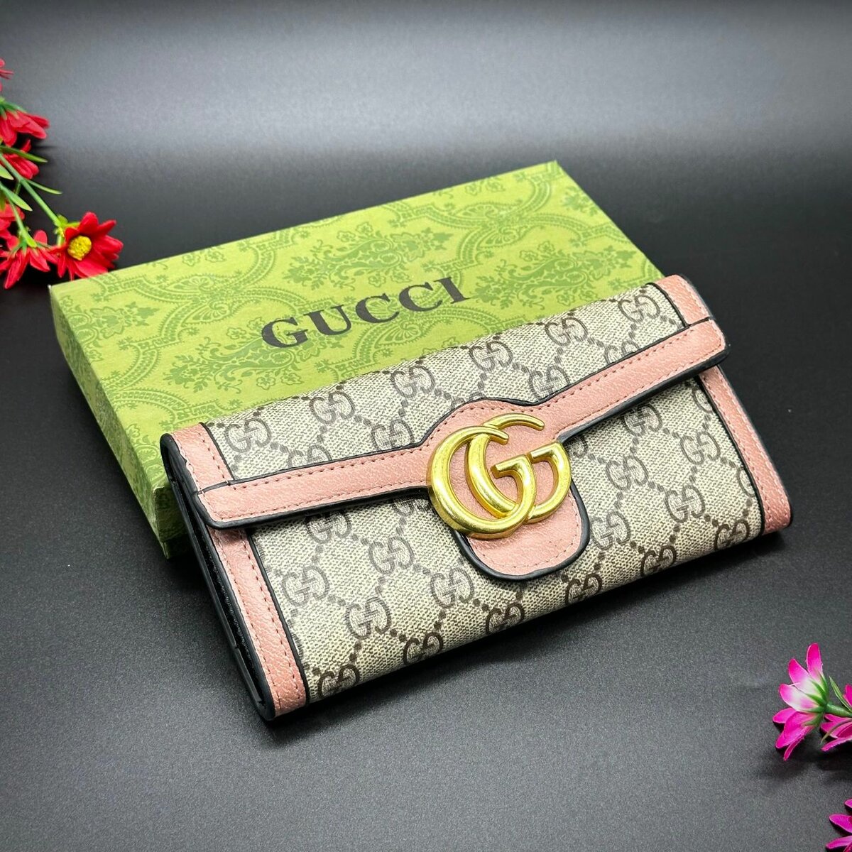 Ladies branded leather purses