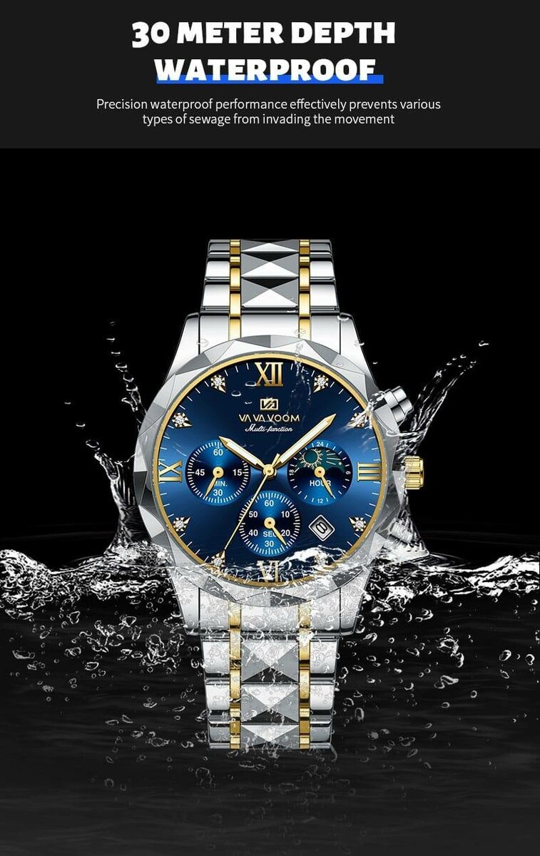 Montre waterproof homme 30m