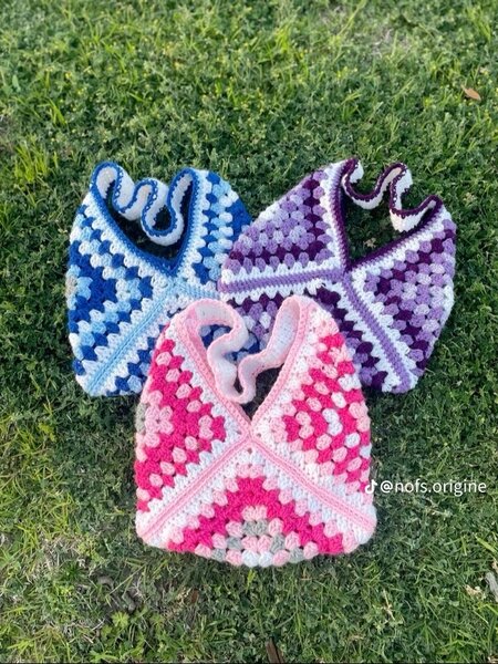 Sac en crochet coloré