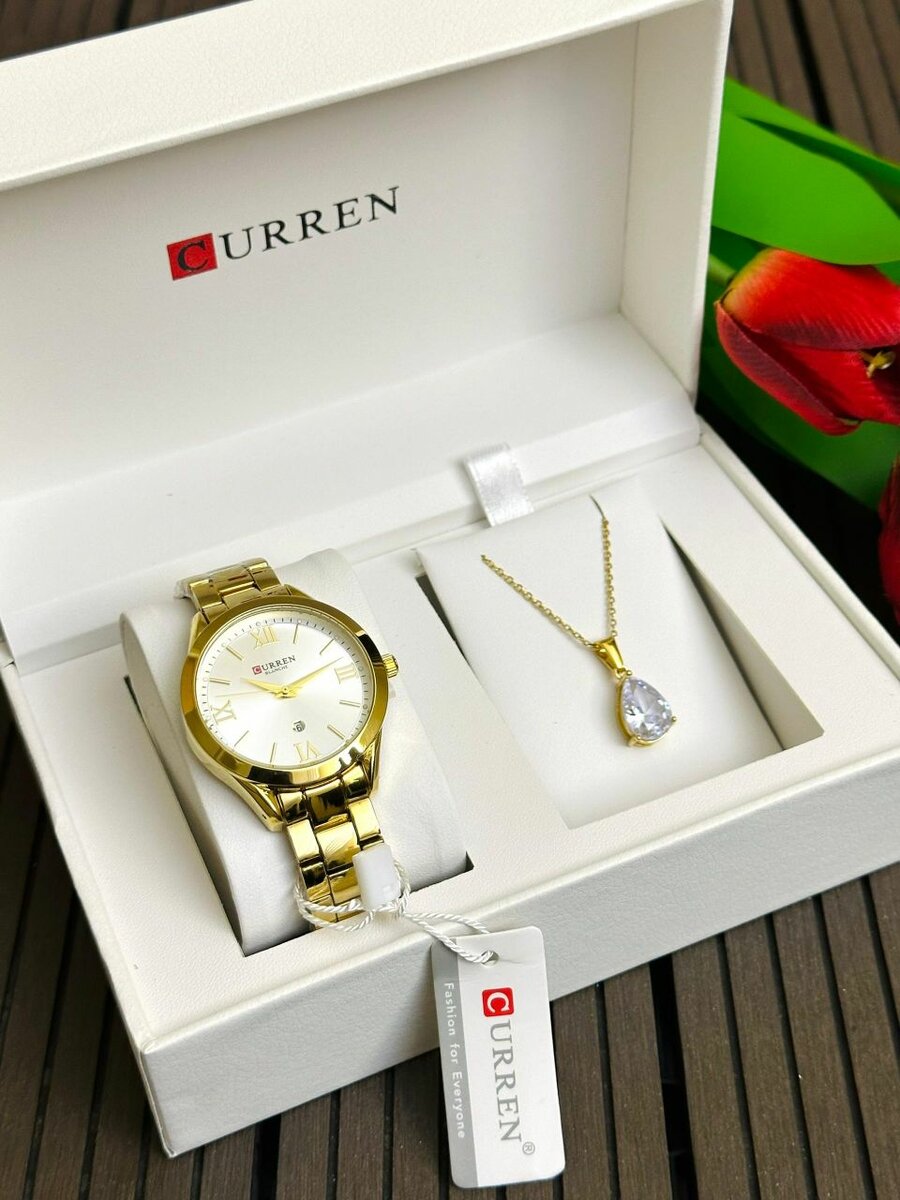 Montre CURREN avec Collier en Or