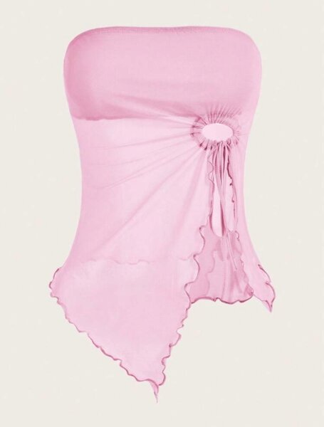 Top bustier asymétrique femme