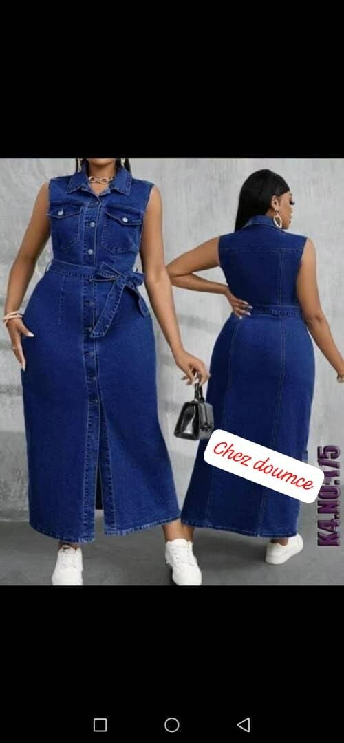 Robe longue en jean élégante