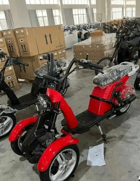 Tricycle Électrique Rouge pour Livraison