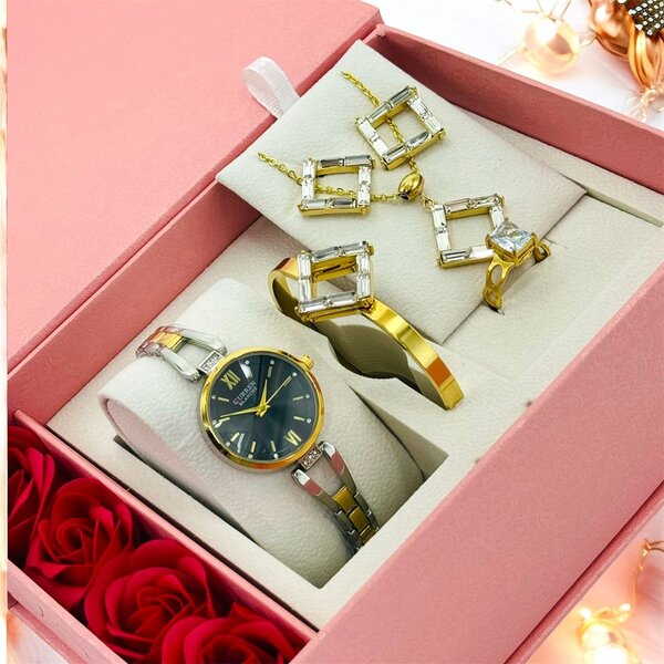 Ensemble Montre et Bijoux Luxe