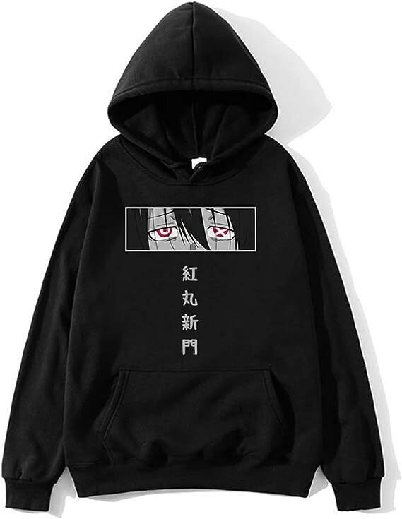Sweat à capuche manga noir
