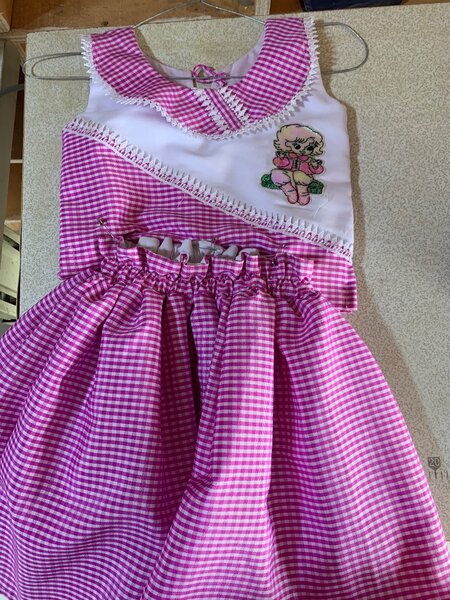 Robe Enfant Carreaux Coton