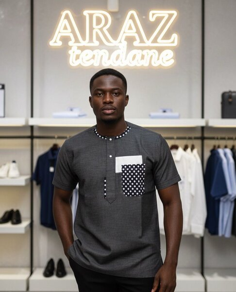 Chemise à motif moderne pour hommes