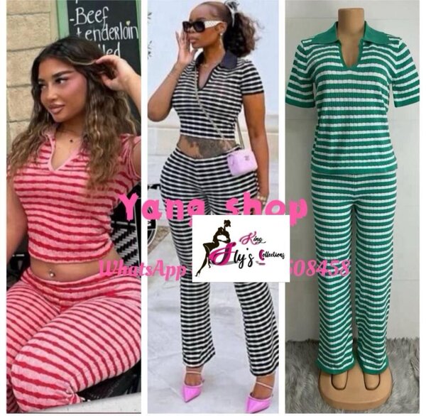 Ensemble rayé pour femmes